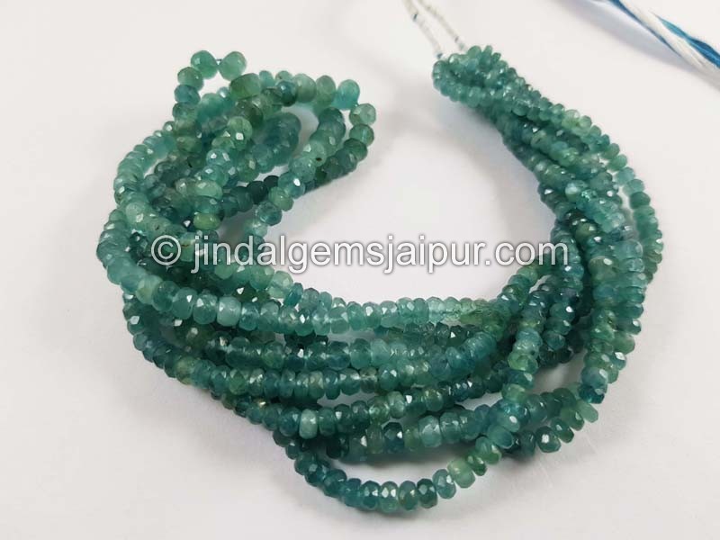 Paraiba Blue Grandidierite Faceted Roundelle Beads